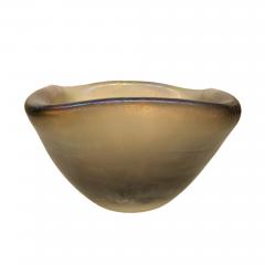 Iridescent Brown Smoke Murano Glass Bowl - 4595549