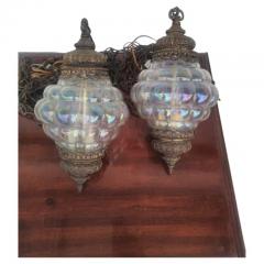Iridescent Bubble Glass Swag Lamp - 3820741