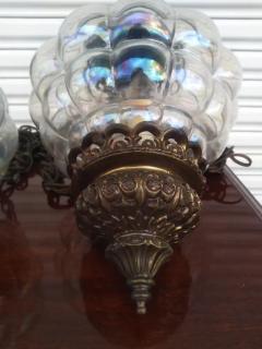 Iridescent Bubble Glass Swag Lamp - 3820743