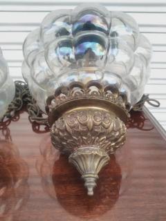 Iridescent Bubble Glass Swag Lamp - 3820744