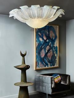 Iridescent Murano Glass Leaf Flush Mount - 4730680