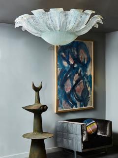 Iridescent Murano Glass Leaf Flush Mount - 4730753