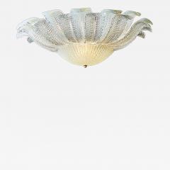 Iridescent Murano Glass Leaf Flush Mount - 4746717
