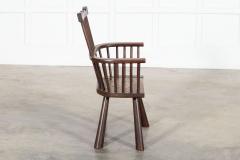 Irish 19thC Vernacular Oak Elm Famine Chair - 3939719