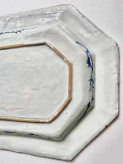 Irish Delft Blue and White Chinoiserie Platter of Massive Scale circa 1760 - 4557318