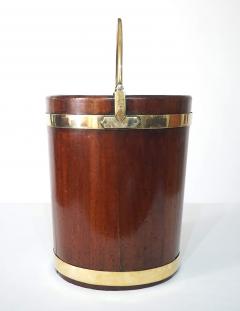 Irish George III Brass Bound Mahogany Peat or Turf Bucket c 1780 - 4343213