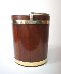 Irish George III Brass Bound Mahogany Peat or Turf Bucket c 1780 - 4343214