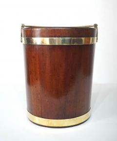 Irish George III Brass Bound Mahogany Peat or Turf Bucket c 1780 - 4343216