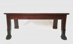 Irish George III Neoclassical Inlaid Mahogany Hall Bench circa 1805 - 4213018