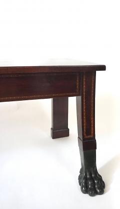 Irish George III Neoclassical Inlaid Mahogany Hall Bench circa 1805 - 4213023