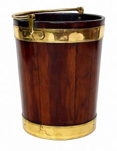 Irish Georgian Brass Bound Mahogany Peat or Turf Bucket c 1780 - 4807495
