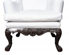 Irish Georgian Style Mahogany Wing Chair - 4645448
