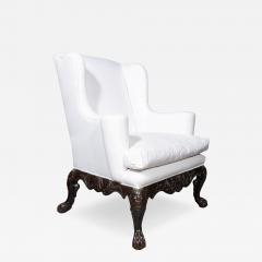 Irish Georgian Style Mahogany Wing Chair - 4648495