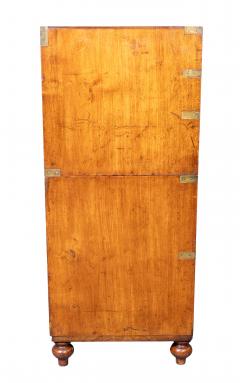 Irish Mahogany And Brass Bound Campaign Chest By Ross Co  - 4706592