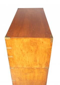 Irish Mahogany And Brass Bound Campaign Chest By Ross Co  - 4706615