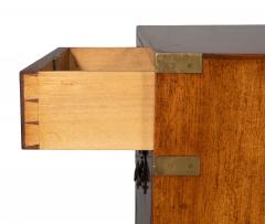 Irish Mahogany And Brass Bound Campaign Chest By Ross Co  - 4706623