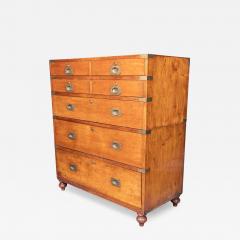 Irish Mahogany And Brass Bound Campaign Chest By Ross Co  - 4707962