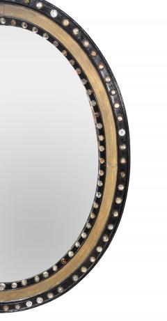 Irish Regency Ebonized And Beaded Glass Mirror - 4723499