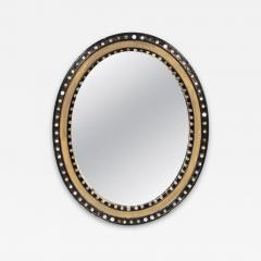 Irish Regency Ebonized And Beaded Glass Mirror - 4728489