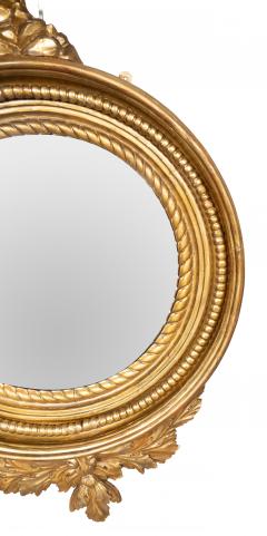 Irish Regency Giltwood Convex Mirror - 4723513
