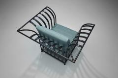 Iron Armchair with Upholstered Cushions by Georg Toth Europe 1998 - 4022218