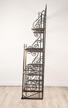 Iron Brass Bakers Rack France circa 1880 - 4212218