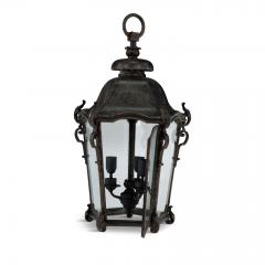 Iron Glass and Tole Pentagonal Lantern - 3159272