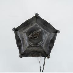 Iron Glass and Tole Pentagonal Lantern - 3159279