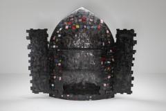 Iron Sculpture and Cabinet Madio Medievale by A Spazzapan 1970s - 1555726