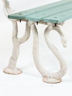 Iron Serpent and Twig Garden Bench English Mid 20th C  - 4639120
