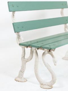 Iron Serpent and Twig Garden Bench English Mid 20th C  - 4639121