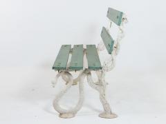 Iron Serpent and Twig Garden Bench English Mid 20th C  - 4639127