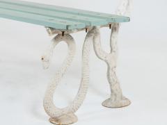 Iron Serpent and Twig Garden Bench English Mid 20th C  - 4639129