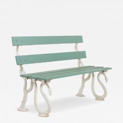 Iron Serpent and Twig Garden Bench English Mid 20th C  - 4640568