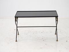 Iron and Black Glass Cocktail Table 20th Century - 2968951