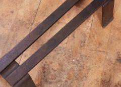 Iron and Brass Lyre Andirons - 3125433