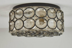 Iron and Glass Flush Mount - 409057