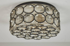 Iron and Glass Flush Mount - 409059