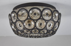 Iron and Glass Flush Mount - 409063