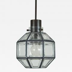 Iron and Glass Lantern Three Row Pendant - 226572