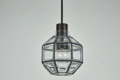 Iron and Glass Lantern Three Row Pendant - 226582