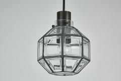 Iron and Glass Lantern Three Row Pendant - 226583