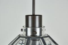 Iron and Glass Lantern Three Row Pendant - 226585