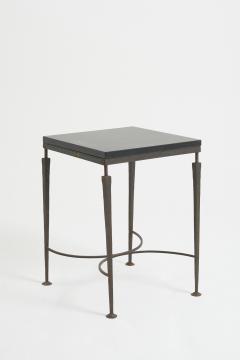 Iron and Stone Square Side Table - 3600592