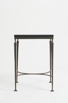 Iron and Stone Square Side Table - 3600594