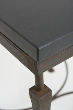 Iron and Stone Square Side Table - 3600598