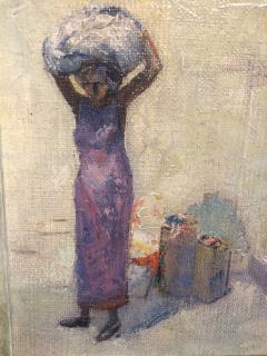 Isaac Muse 1934 Isaac Muse Laundry Day Oil on Canvas - 1291086