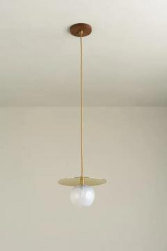 Isabel Moncada COMETA pendant light Minimalist Hammered Finish White Handblown Glass Globe - 3837894