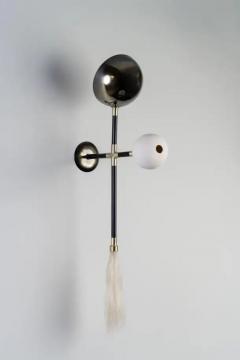 Isabel Moncada GOGO sconce Vintage Finish Porcelain Handmade Globes Horsehair Tassel - 3837953