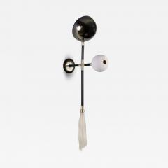 Isabel Moncada GOGO sconce Vintage Finish Porcelain Handmade Globes Horsehair Tassel - 3907653